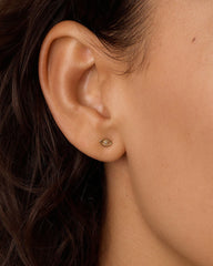 Diamond Evil Eye Flat Back Studs