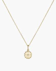 Diamond Compass Charm Necklace