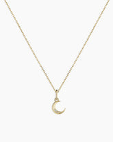 Diamond Crescent Charm Necklace
