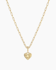 Vintage Heart Alphabet Charm Necklace