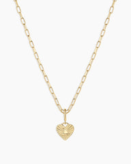 Vintage Heart Alphabet Charm Necklace