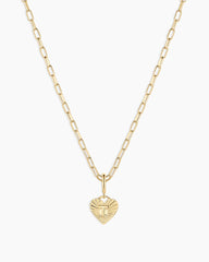 Vintage Heart Alphabet Charm Necklace