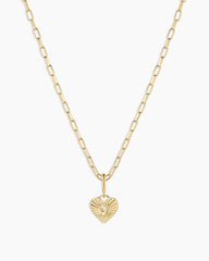 Vintage Heart Alphabet Charm Necklace