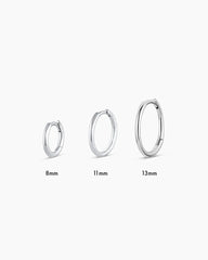 14k White Gold Classic Single Huggie