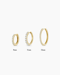 Diamond Pavé Huggies