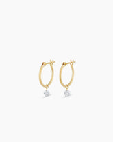 Floating Diamond Huggies