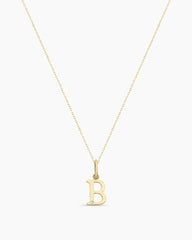 Diamond Vintage Alphabet Charm Necklace