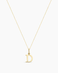 Diamond Vintage Alphabet Charm Necklace