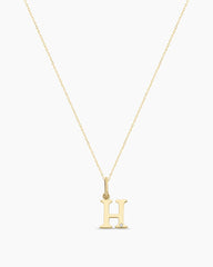 Diamond Vintage Alphabet Charm Necklace