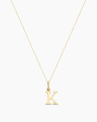 Diamond Vintage Alphabet Charm Necklace