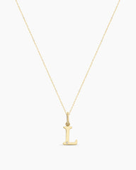 Diamond Vintage Alphabet Charm Necklace