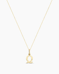 Diamond Vintage Alphabet Charm Necklace