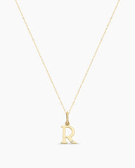 Diamond Vintage Alphabet Charm Necklace