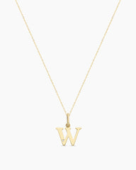 Diamond Vintage Alphabet Charm Necklace