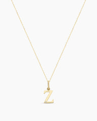 Diamond Vintage Alphabet Charm Necklace