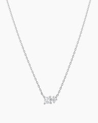 Diamond and White Sapphire Necklace