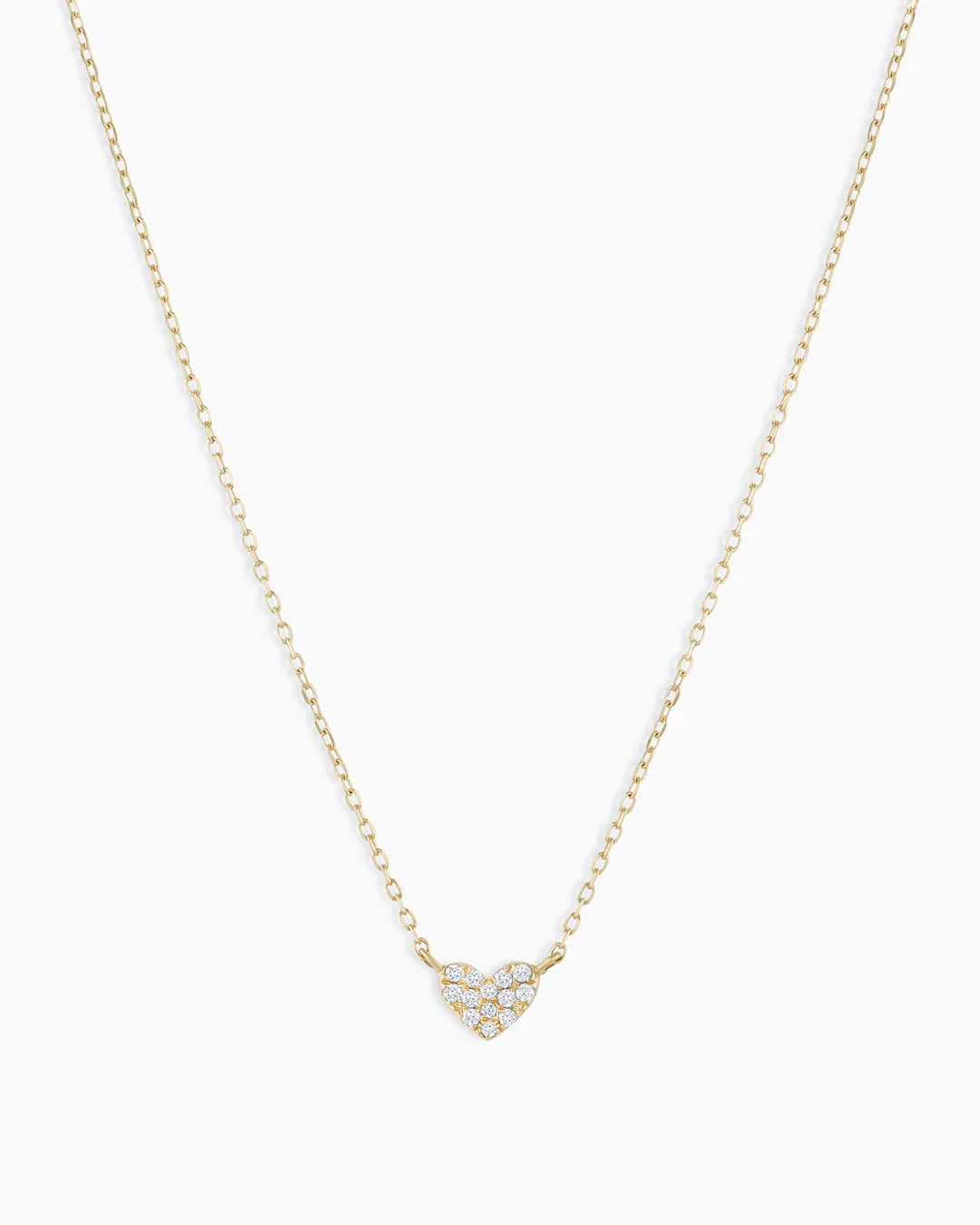 Diamond Pavé Mini Heart Necklace