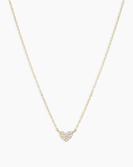 Diamond Pavé Mini Heart Necklace