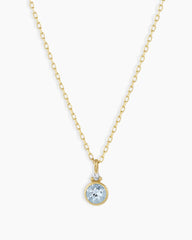14k Gold Birthstone Necklace