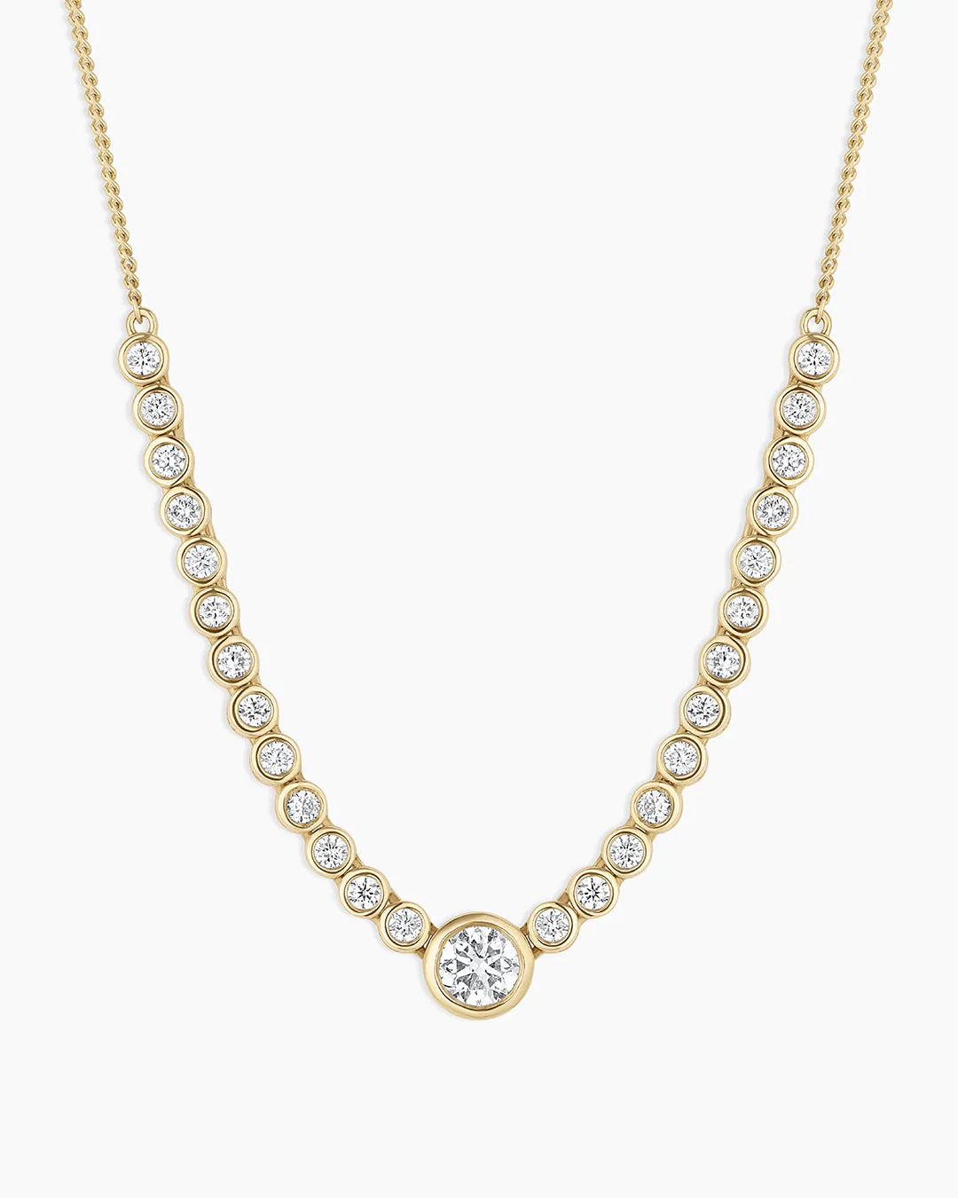 Lab Grown Diamond Circle Row Necklace
