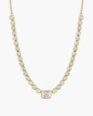 Lab Grown Diamond Emerald Row Necklace