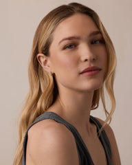 Diamond Double Down Single Huggie