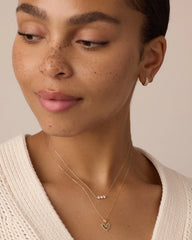 Lab Grown Diamond Halo Row Necklace