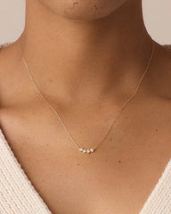 Lab Grown Diamond Halo Cluster Necklace