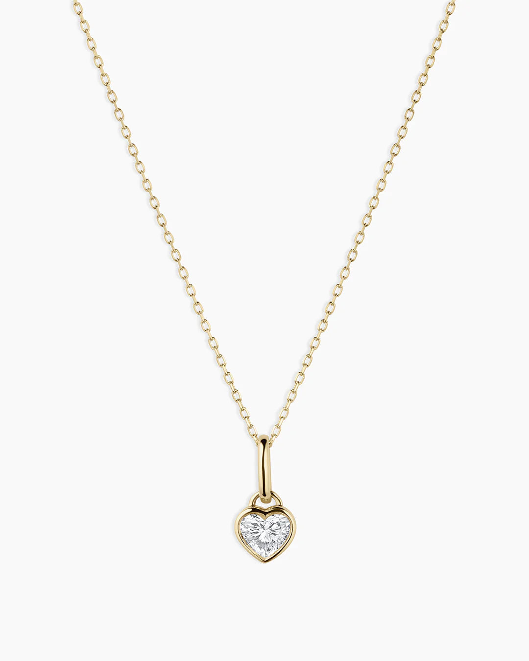Lab Grown Diamond Heart Charm Necklace