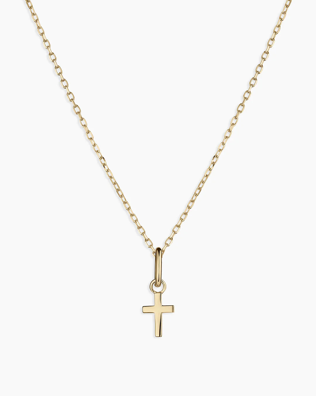 14k Gold Cross Charm Necklace