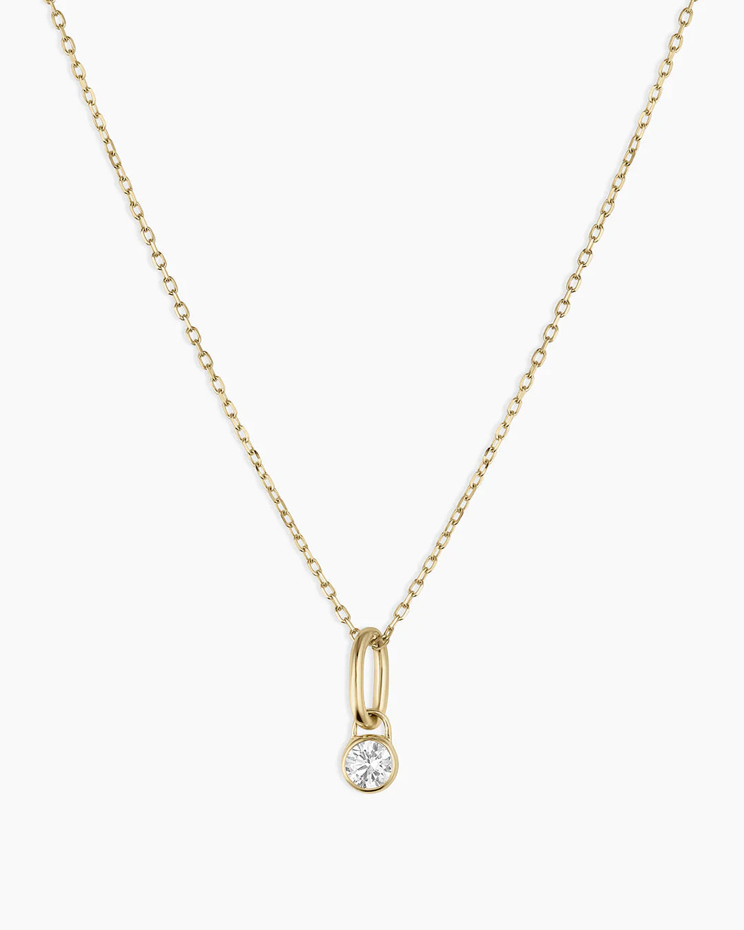 Lab Grown Diamond Halo Charm Necklace