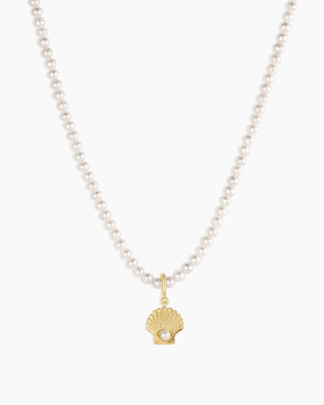 Shell Pearl Charm Necklace