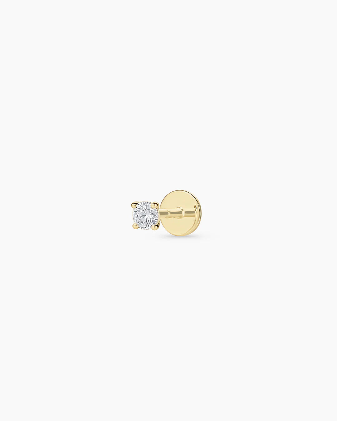 Lab Grown Diamond Solitaire Flat Back Single Stud