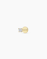 Lab Grown Diamond Solitaire Flat Back Single Stud