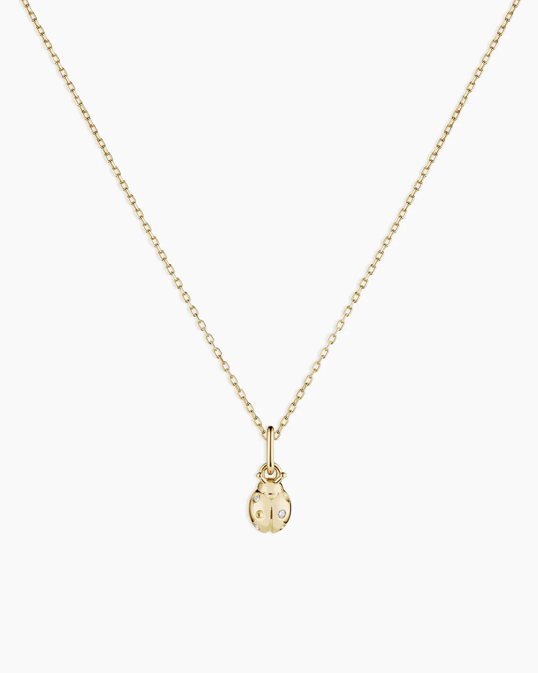 Diamond Ladybug Charm Necklace