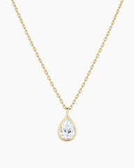 Classic Diamond Pear Necklace