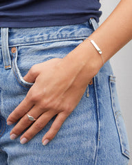 Bespoke Plate Adjustable Bracelet (silver)